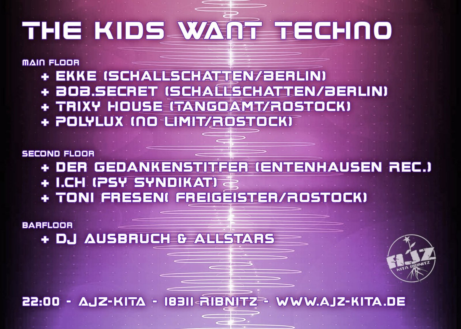 Flyer: kids want techno