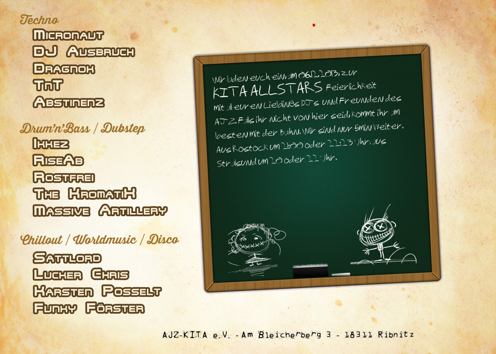 Flyer: Kita Allstars — Rückseite